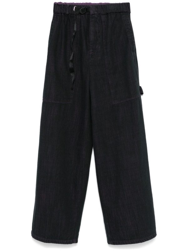 WHITE SAND Cotton Cargo Trousers