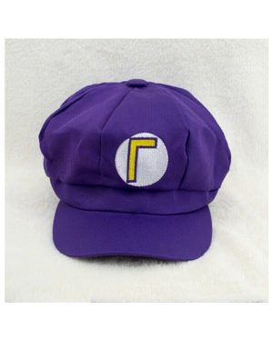 (Waluigi) Super Mario Bros Hat Mario Luigi Wario Waluigi Cap Costume Cosplay Outfit