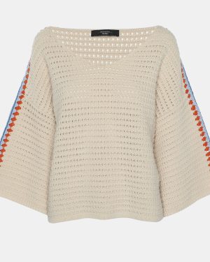 Weekend Max Mara Off White Cotton Knit Top M