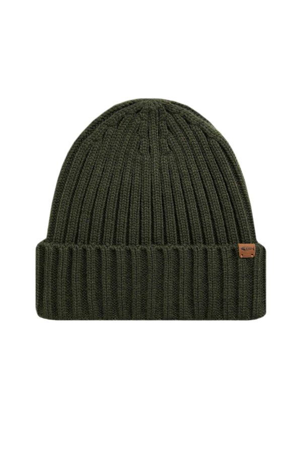 Weird Fish Monreith Eco Beanie Hat Fir Green Size ONE