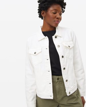 White Core Denim Jacket