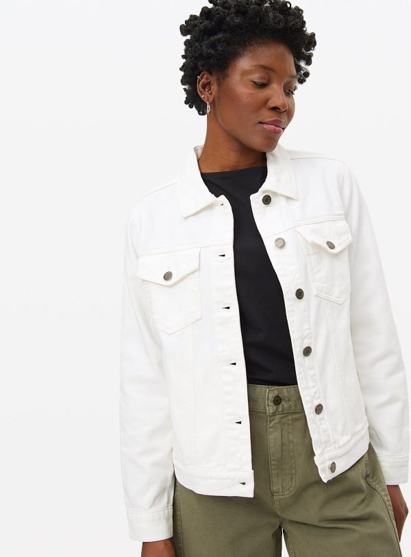 White Core Denim Jacket