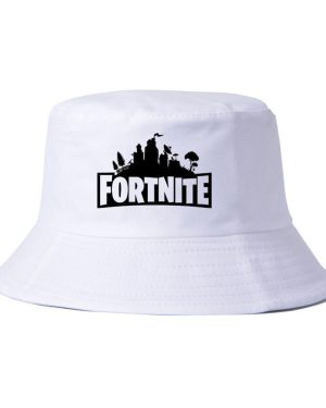 (White) Fortnite Unisex Bucket Hat Cap Fishing Summer