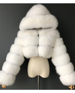 (White, UK 6) Women Faux Shaggy Jacket Winter Coat Warm Outwear