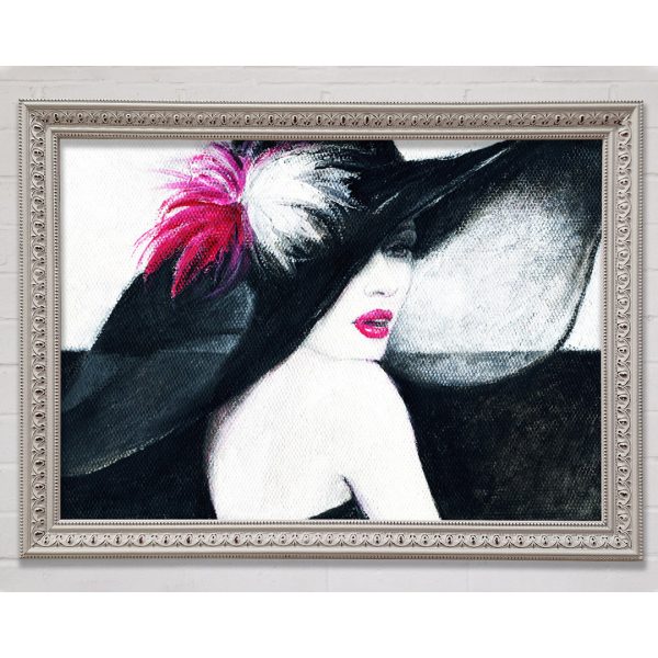 Woman In White Hat Framed Print
