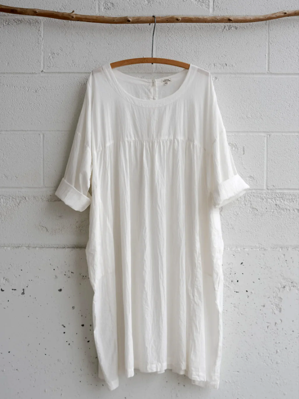 Women Casual Plain Spring/Fall Natural Micro-Elasticity Daily Midi A-Line Regular Dresses