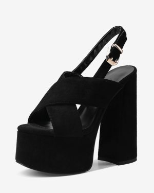 Women Sexy Sandals Uede Leather Open Toe 2 5.7 Slingback Sandal Shoes