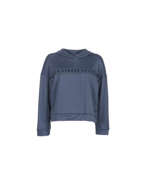 Women Tech Terry Hoody Longsleeve Shirt Downpour GrayBlack 044 Small