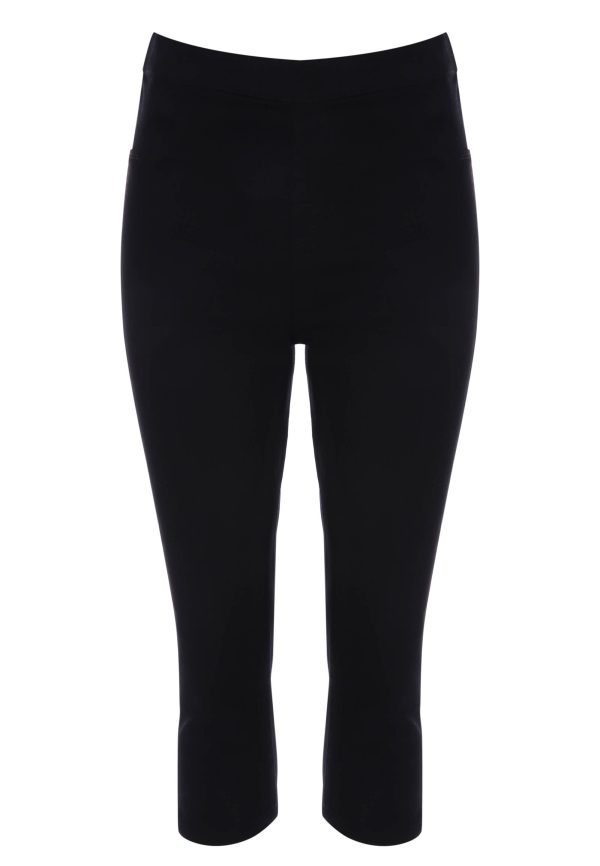 Womens Black Kate Cropped Jeggings