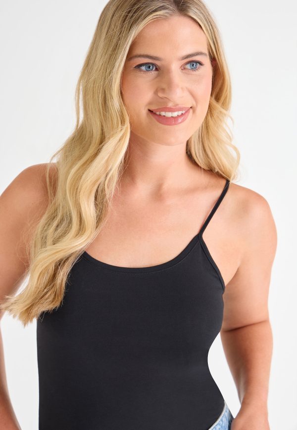 Womens Black Stretch Camisole Vest