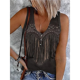 Women's Camisole Tank Top Graphic Bohemia Vintage Stylish Sleeveless Sleeveless V Neck Crop Tops Daily Print Black Yellow Red Blue Green Summer Spring