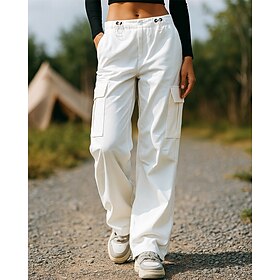 Women's Cargo Pants Hiking Pants Trousers Outdoor Regular Fit Breathable Quick Dry Lightweight Pants / Trousers White Green Camping / Hiking Golf Running S M L