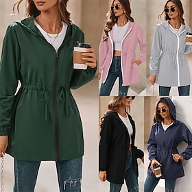 Women's Hiking Jacket Rain Jacket Raincoat Outdoor Waterproof Windproof Hiking Outfits Hiking Clothes Spring Autumn / Fall Top Cotton Camping / Hiking / Caving