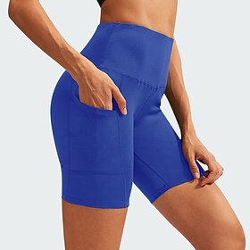 Women's Joggers Gym Shorts Yoga Pants Pocket with Phone Pocket Lightweight High Waist Yoga Fitness Gym Workout Shorts Fashion Black-White Black Burgundy Fall S