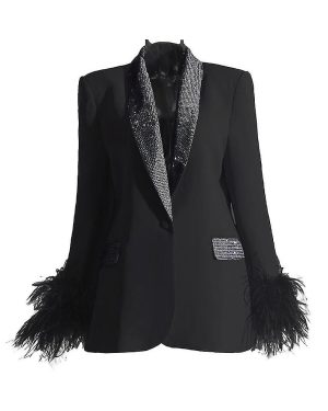 Women's Long Sleeve Open Front Blazer Coats Work Office Jacket Pink
