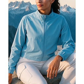 Women's Outdoor Jacket Hiking Jacket Outdoor Waterproof Windproof Quick Dry Lightweight Hiking Outfits Hiking Clothes Spring Autumn / Fall Jacket Tennis Golf R