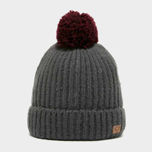 Women's Pom Knit Ribbed Beanie