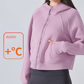Women's Sport Jacket Windproof, Warm Zipper Long Sleeve Sports Solid Color Jacket For Pilates, Running, Yoga Activewear Dark Grey / Black / White
