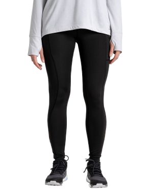 Womens/Ladies Kiwi Pro Plain Leggings Black