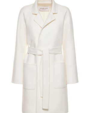 Wool Blend Belted Coat