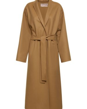 Wool Compact Belted Long Coat