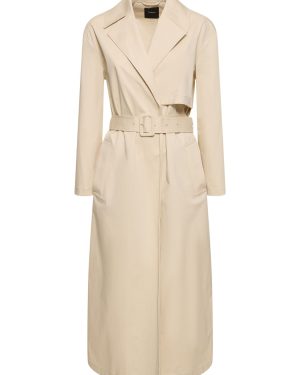 Wrap Stretch Cotton Trench Coat