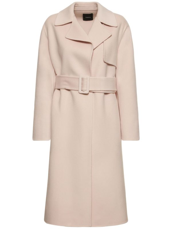 Wrap Wool Cashmere Trench Coat