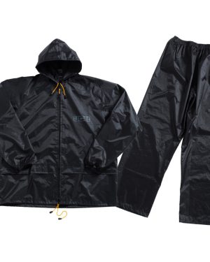 (X-Large) JCB Essential Fully Waterproof Rainsuit Jacket & Trousers Pack Black (Sizes L-XL)