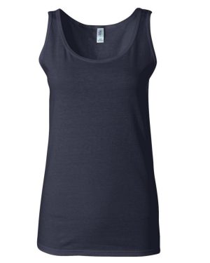(XL, Navy) Gildan Ladies Soft Style Tank Top Vest
