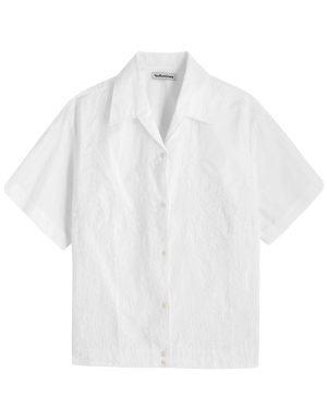 Ymc Wanda Floral-embroidered Cotton Shirt - White - L (UK14 / L)