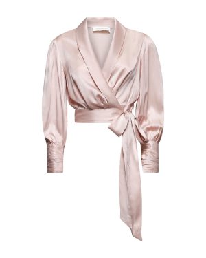 ZIMMERMANN | Light pink silk wrap top | Women | 2