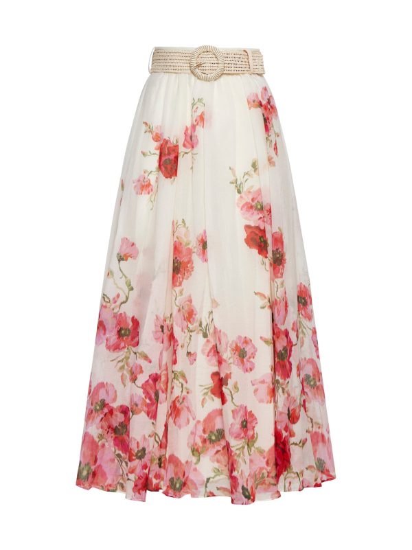 ZIMMERMANN | Lightburst print cotton and silk maxi skirt | Women | 0