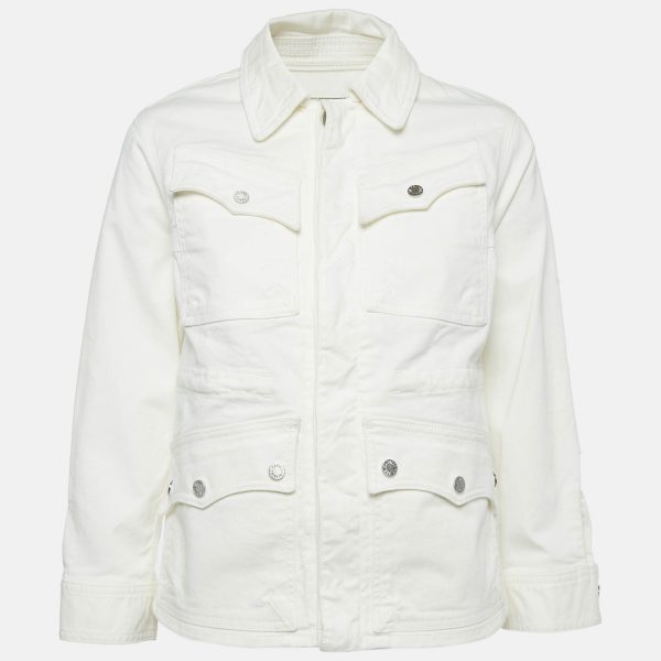 Zadig & Voltaire White Denim Button Front Kimi Jacket XS