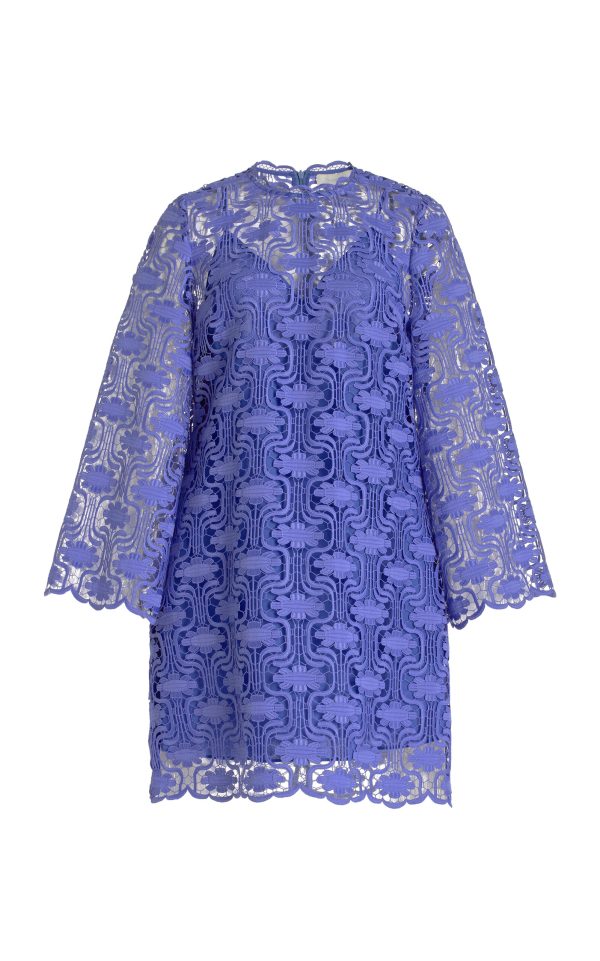 Zimmermann - Maxine Lace Tunic Dress - Blue - 0P - Moda Operandi