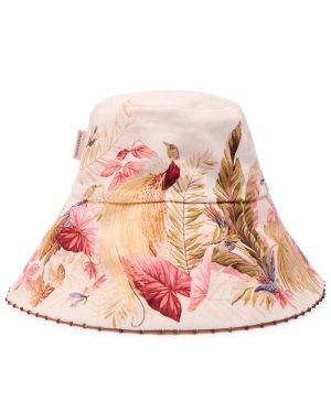 Zimmermann Reversible Printed Linen Bucket hat - Multi Floral - One Size