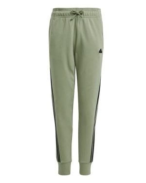 adidas Future Icons 3-Stripes Cotton Tracksuit Bottoms Juniors - Green
