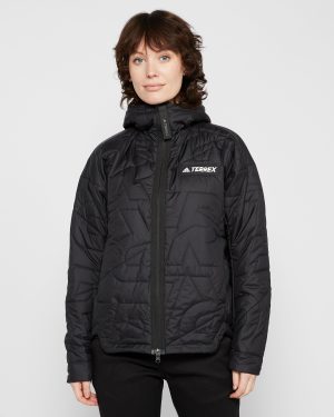 adidas Terrex Women's Myshelter Primaloft Hooded Padded Jacket, Black