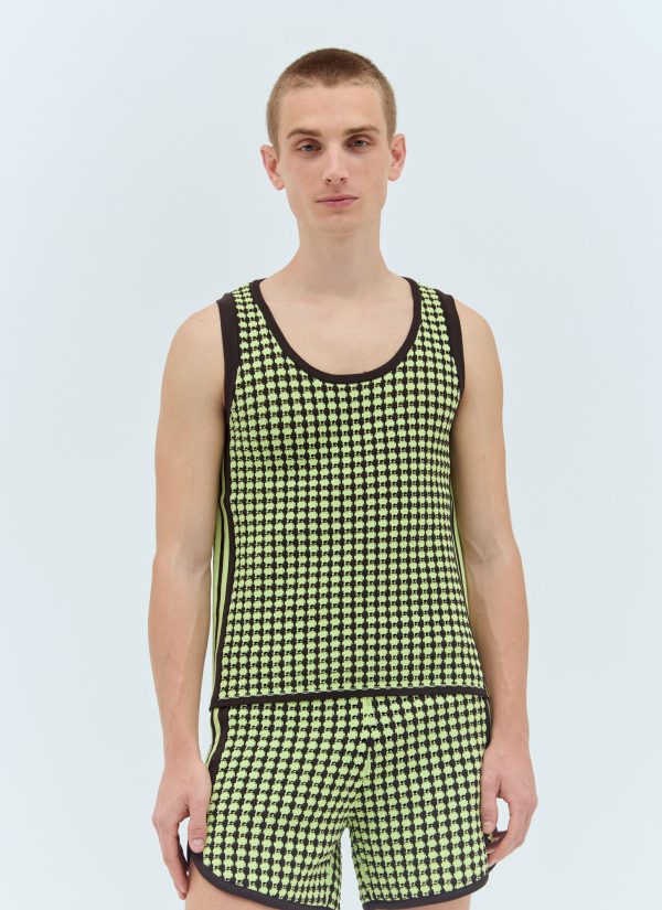 adidas by Wales Bonner Crochet Knit Vest - Tops Green Xs