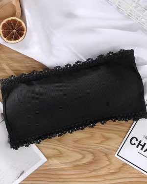 (black, One size (80-130 jin)) Women's Strapless Tube Top: Anti-Slip, Padded, Backless, Chest-Wrap Bra - Lightweight, Summer-Ready