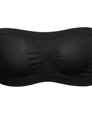 (black, XL) Mesh Breathable All-match Tube Top Women's Anti-glare Strapless Underwear