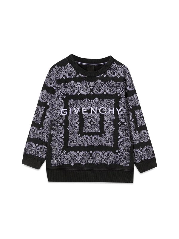 givenchy crewneck sweatshirt patterned print and logo