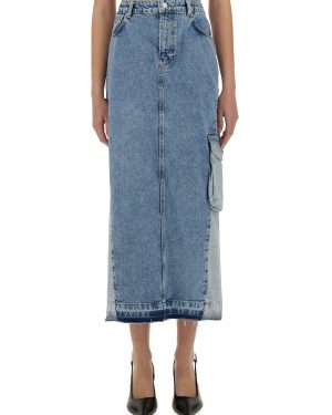 moschino jeans long denim skirt