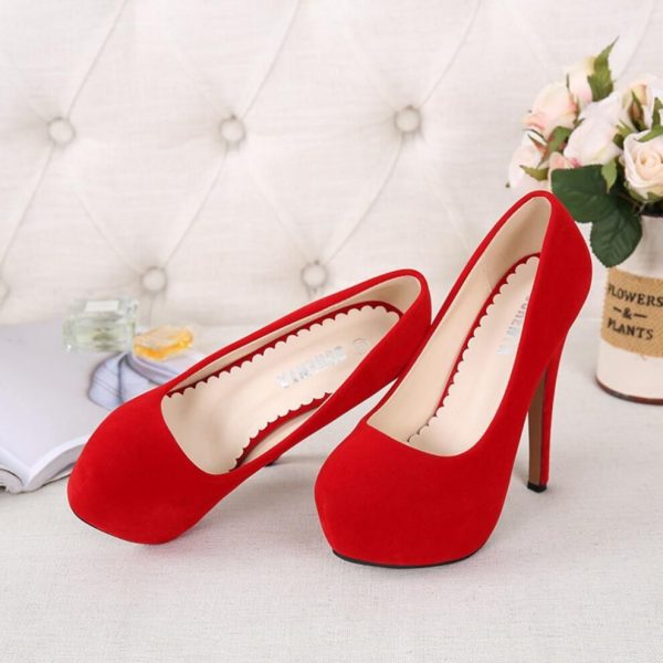 (red, 37) 14CM Striptease High Heel Shoes on Platform Casual Women Stilettos Dance Evening Party Pumps