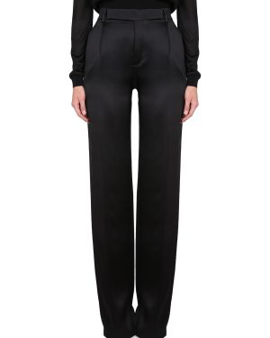 saint laurent satin flared pants
