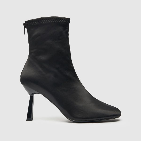 schuh Beatrix Satin Sock Boots in Black