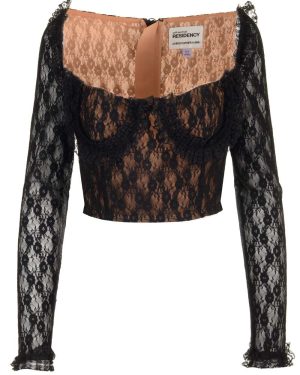 self-portrait Lace Corset Top