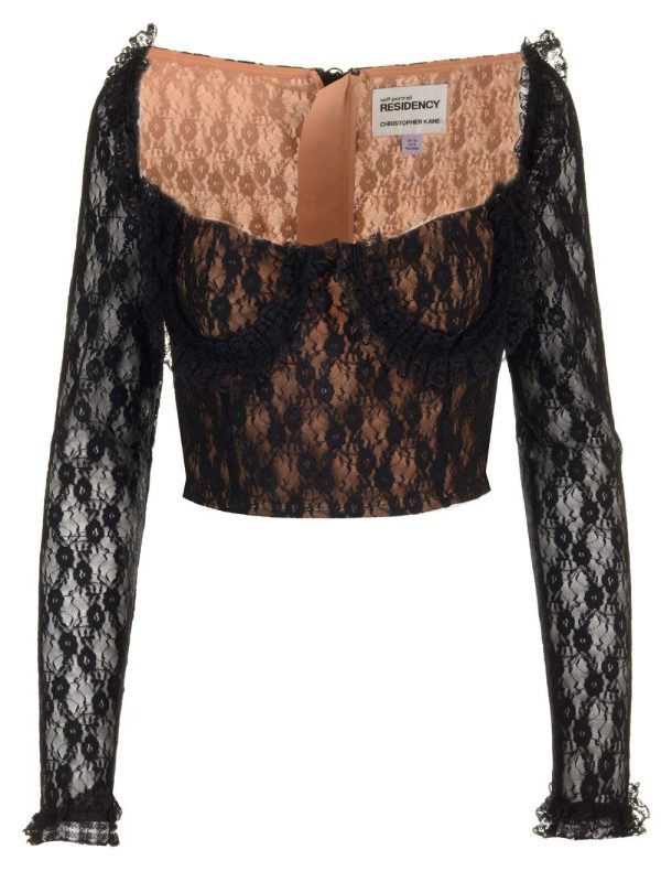 self-portrait Lace Corset Top