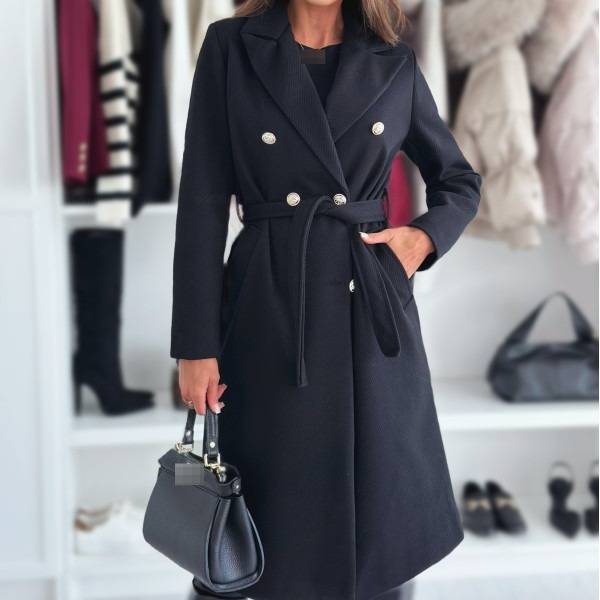 Belted Midi Trench Coats with Defined Shape