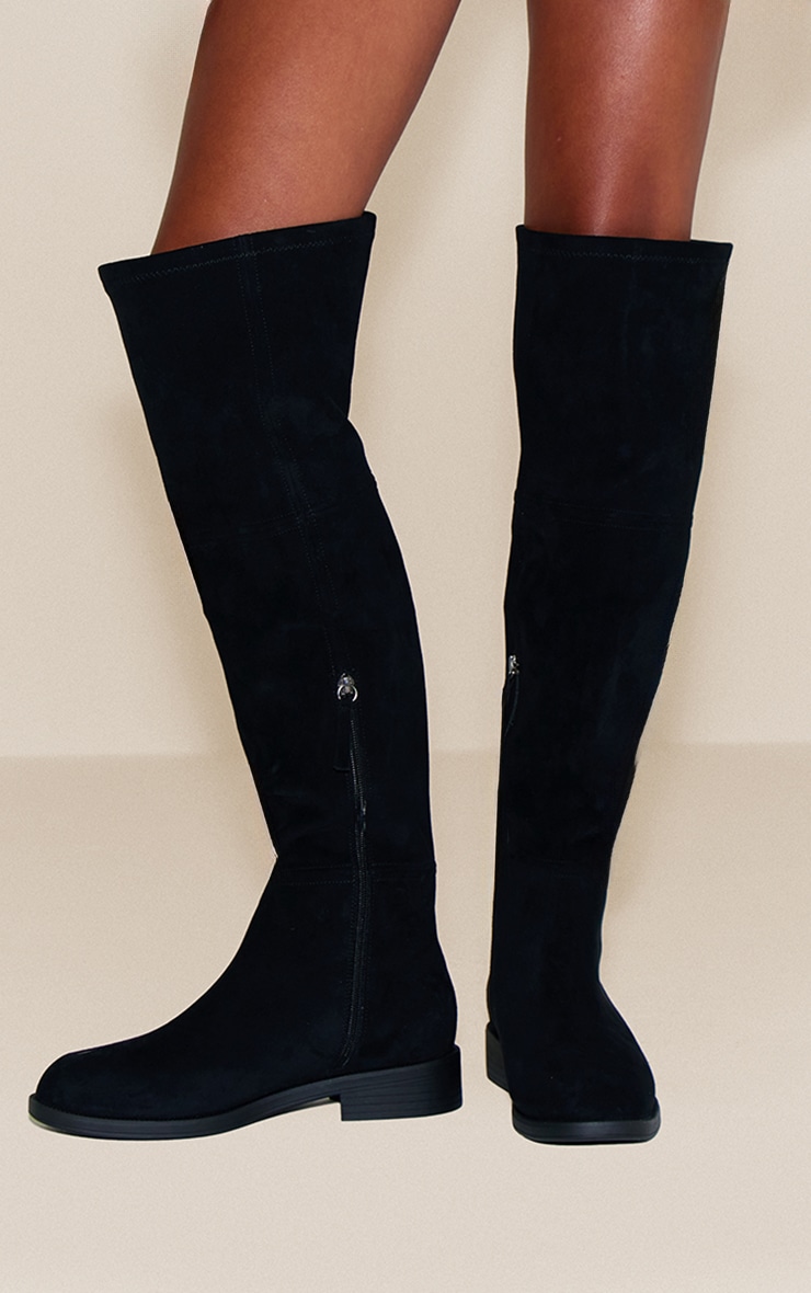 Block Heel Knee High Boots