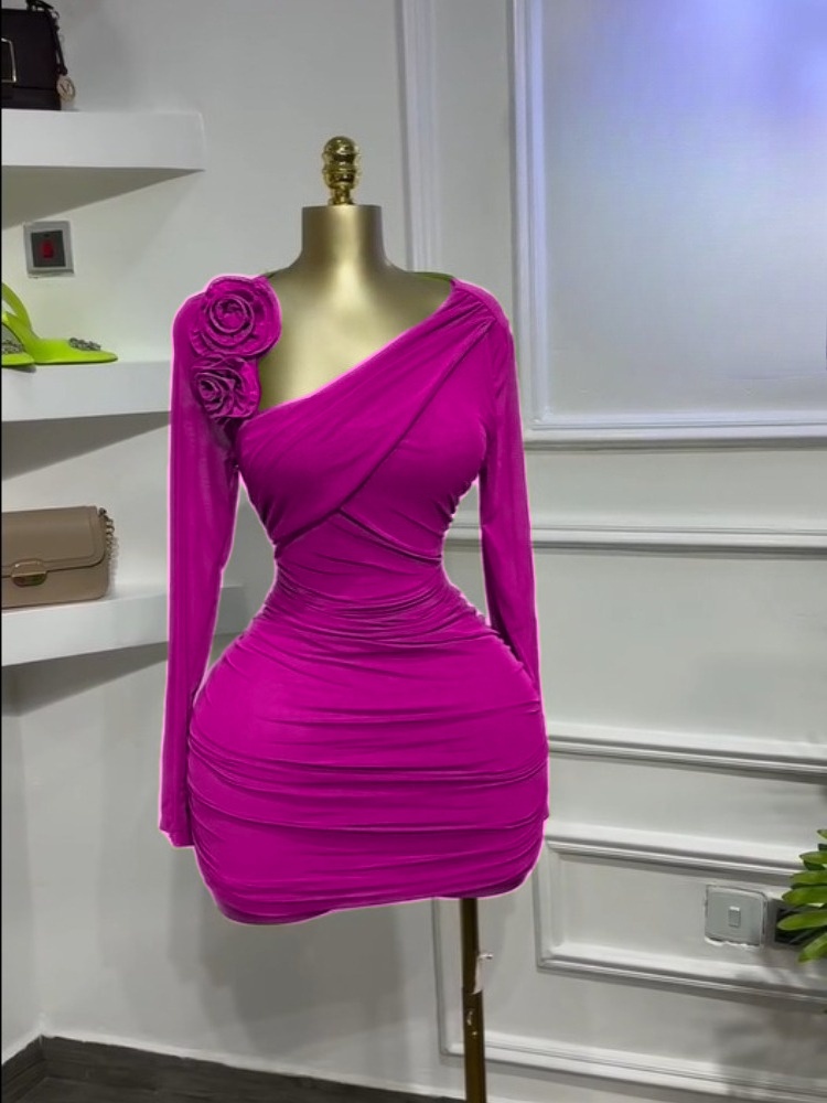 Midi Satin Ruched Dresses for Occasions